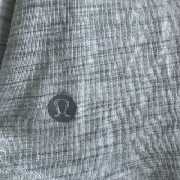 EUC Lululemon Back Into It Long Sleeve Open Strappy Back White Grey S/M Size 6 - Picture 11 of 16